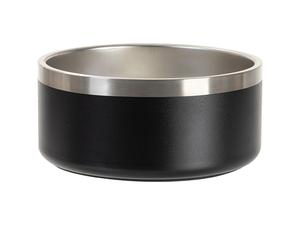 Laserable Blanks 64oz/1900ml Powder Coated SS  Dog Bowl(Black)