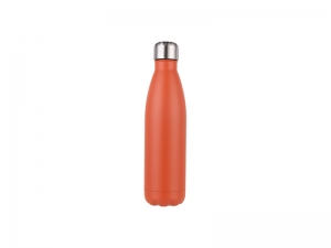 Laserable Blanks 17oz/500ml Stainless Steel Cola Bottle(Matt Orange)