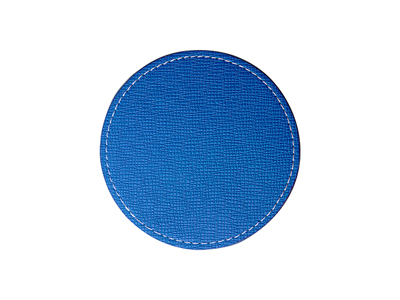 PU Leather Round Mug Coaster(Φ9.5cm,Blue)