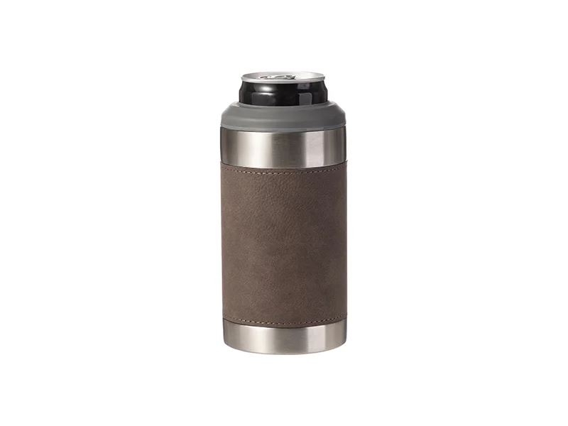 Laser Engravable Leather Stainless Steel Flasks - BestSub