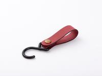 Engraving Leather Bag Hanger (Red/Black, 2*12cm)