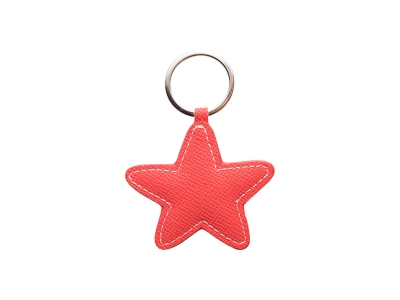 PU Leather Key Chain(Star,Red)