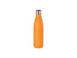 17oz/500ml Powder Coated Stainless Steel Cola Bottle(Orange) 
