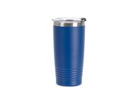 Laserable Blanks 20OZ/600ml Powder Coated SS Tumbler with Ringneck Grip(Royal Blue)