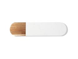 Long strip White Marble and Acacia Wood Cutting Board (11*46*1.3cm) MOQ: 500pcs