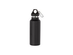 500ml/17oz Powder Coated Stainless Steel Bottle (Black)