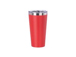 16oz/480ml Powder Coated Stainless Steel Tumbler(Red)