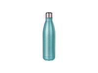 17oz/500ml Glitter Stainless Steel Cola Shaped Bottle(Laserable,Light Blue)