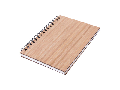 &quot;A5 Wiro Bamboo Cover Notebook(14.1*21cm) 
MOQ: 500pcs&quot;