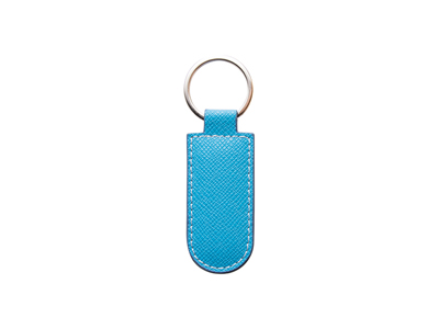 PU Leather Key Chain(Arc,Light Blue)