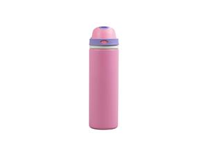 25oz/750ml Powder Coated Stainless Steel Bottle w/ Pop Lid (Pink)