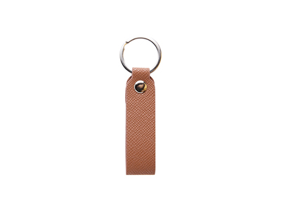 Laser Engraving PU Leather Keychain(Handle,Brown)