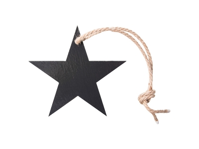 5&quot; Star Slate Ornament Double Sided Gloss