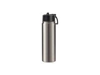 Laserable Blanks 22oz/650ml SS Flask w/ Wide Mouth Straw Lid & Rotating Handle((Silver)