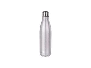 17oz/500ml Glitter Stainless Steel Cola Shaped Bottle(Laserable,Silver)