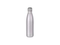 17oz/500ml Glitter Stainless Steel Cola Shaped Bottle(Laserable,Silver)