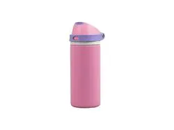 18oz/550ml Powder Coated Stainless Steel Bottle w/ Pop Lid (Pink)