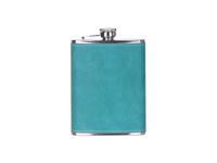 8oz/240ml Stainless Steel Flask with PU Cover(Green)