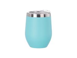 12oz/360ml Powder Coated Stainless Steel Stemless Wine Cup(Mint Green)
