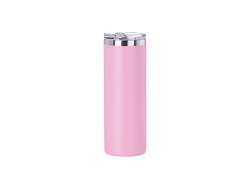 20oz/600ml Stainless Steel Tumbler with Straw &amp; Lid(Pink)