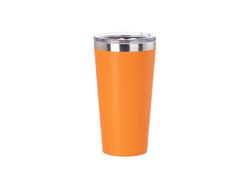 16oz/480ml Powder Coated Stainless Steel Tumbler(Orange)