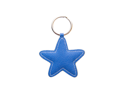 PU Leather Key Chain(Star,Blue)
