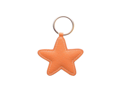 PU Leather Key Chain(Star,Orange)