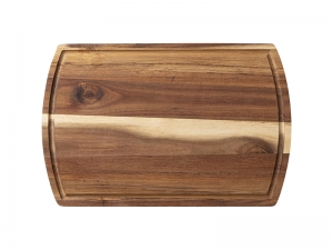 Enraving Blanks Acacia Wood Rectangle Cutting Board w/ Slot (L)