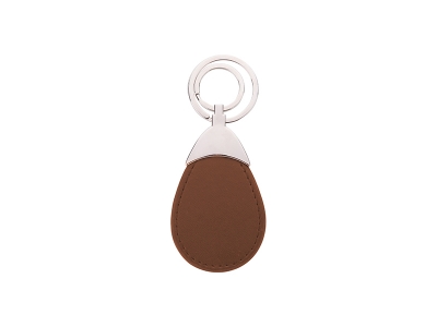 PU Leather Key Chain(Water drop, Brown)