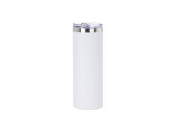 20oz/600ml Stainless Steel Tumbler with Straw &amp; Lid(White)