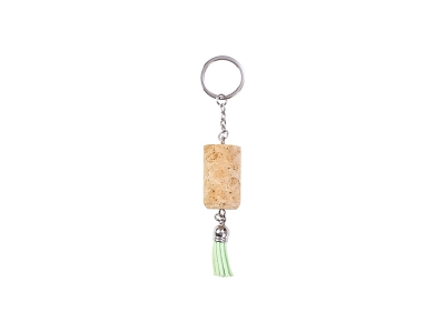 Laserable Blanks Cork Keychain (Barrel Shape)