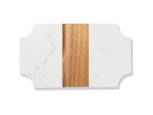 White Marble and Acacia Wood Cutting Board(26*15*1.3cm) MOQ: 500pcs