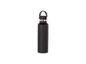 600ml/20oz Powder Coated Stainless Steel Bottle (Black)