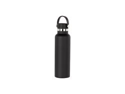 600ml/20oz Powder Coated Stainless Steel Bottle (Black)