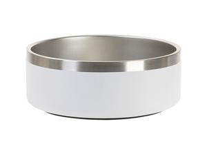 Laserable Blanks 42OZ/1250ml Powder Coated SS  Dog Bowl(White)