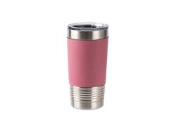20oz/600ml Laserable Leatherette Tumbler (Pink)MOQ 1000pcs