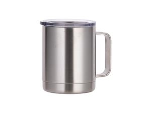 Laserable Blanks 10oz/300ml Stainless Steel Mug  with Sliding lid (Silver)