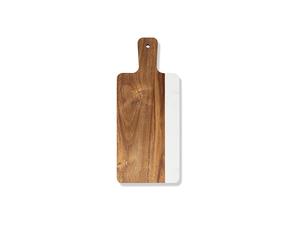 White Marble and Acacia Wood Cutting Board with Handle(15*25*1.3cm) MOQ: 500pcs