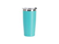 Laserable Blanks 20OZ/600ml Powder Coated SS Tumbler with Ringneck Grip(Mint Green)