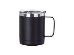 Laserable Blanks 10oz/300ml Powder Coated SS Mug (Black)