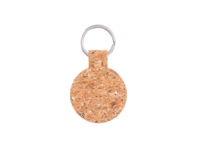 Laserable Blanks Cork Keychain (Round)