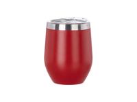 Laserable Blanks 12oz/360ml Powder Coated SS Stemless Wine Cup(Red)