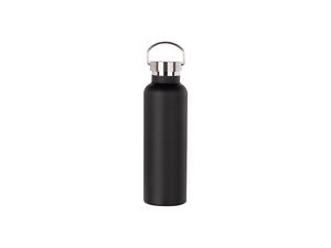 750ml/25oz Powder Coated Stainless Steel Bottle (Black)