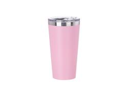 16oz/480ml Powder Coated Stainless Steel Tumbler(Pink)