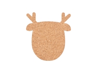 Laserable Blanks Christmas Deer Shape Cork Coaster