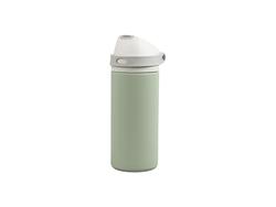 18oz/550ml Powder Coated Stainless Steel Bottle w/ Pop Lid (Green)