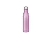 17oz/500ml Glitter Stainless Steel Cola Shaped Bottle(Laserable,Pink)