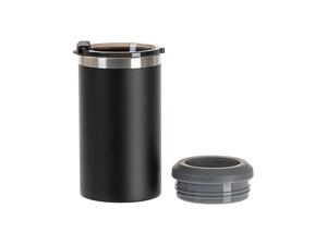 Laserable Blanks 12oz/350ml Powder Coated 4 in 1 SS Can Cooler(Black)