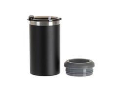 Engraving Blanks 12oz/350ml Powder Coated 4 in 1 SS Can Cooler(Black)