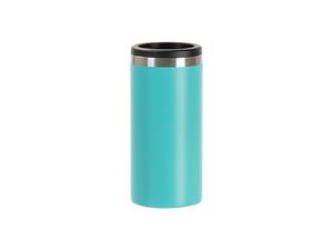 Laserable Blanks 12oz/350ml Powder Coated Slim SS Can Cooler(Mint Green)